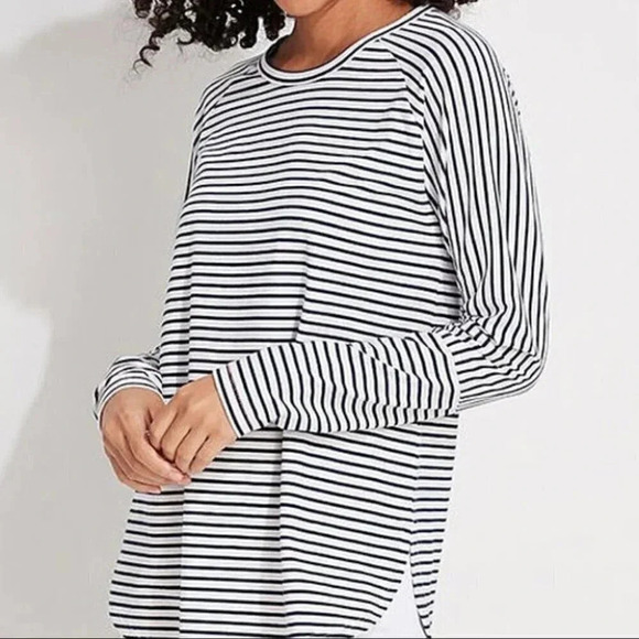 Vineyard Vines Navy and White Striped Edgartown Long Sleeve Top Size XXS NWT - Picture 11 of 11